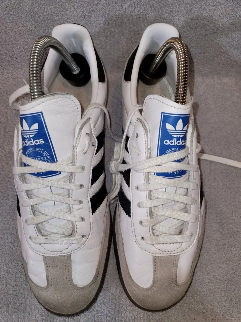 Adidas Samba OG Big Kid's Size 7 White Black Brown Gum Sneakers (#1881)